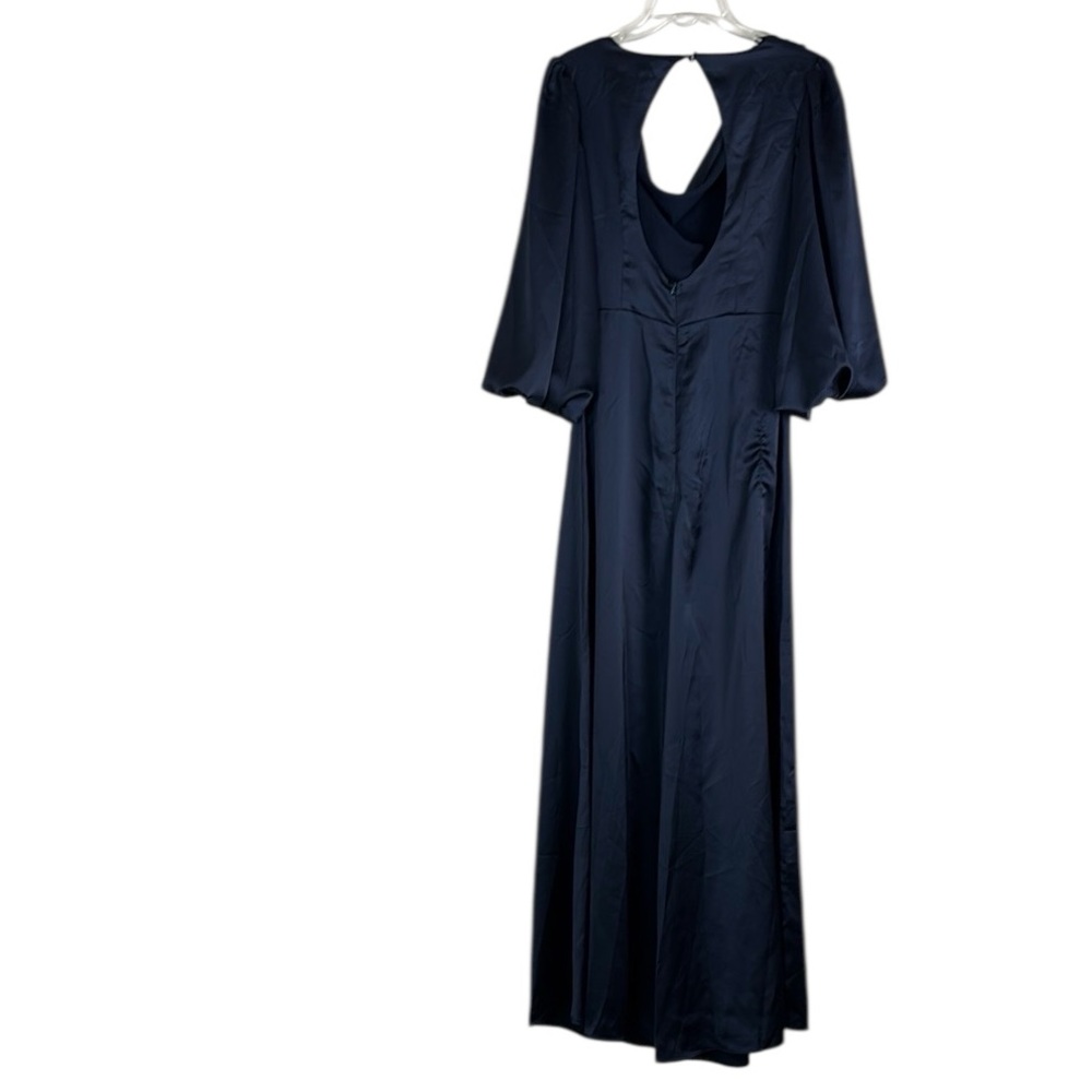 Elegant Navy Blue Evening Pant Suit Sz UK 10 Navy Blue Lined - Picture 6 of 15